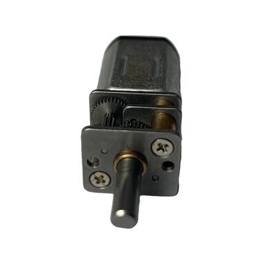 Buen precio 12 mm Motor de cerradura automática de puertas 6 voltios 12V Motor de engranajes metálicos Placa de acero Caja de engranajes Material de deslizamiento Brush Imán permanente en línea