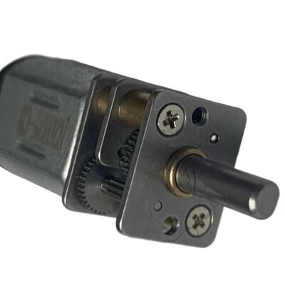 Buen precio Motor de engranajes con escobillas inteligente de 12 mm, placa de acero, caja de cambios, 6 voltios, 100 rpm, conector de terminal 1.25-2P, motores de CC con imán permanente en línea